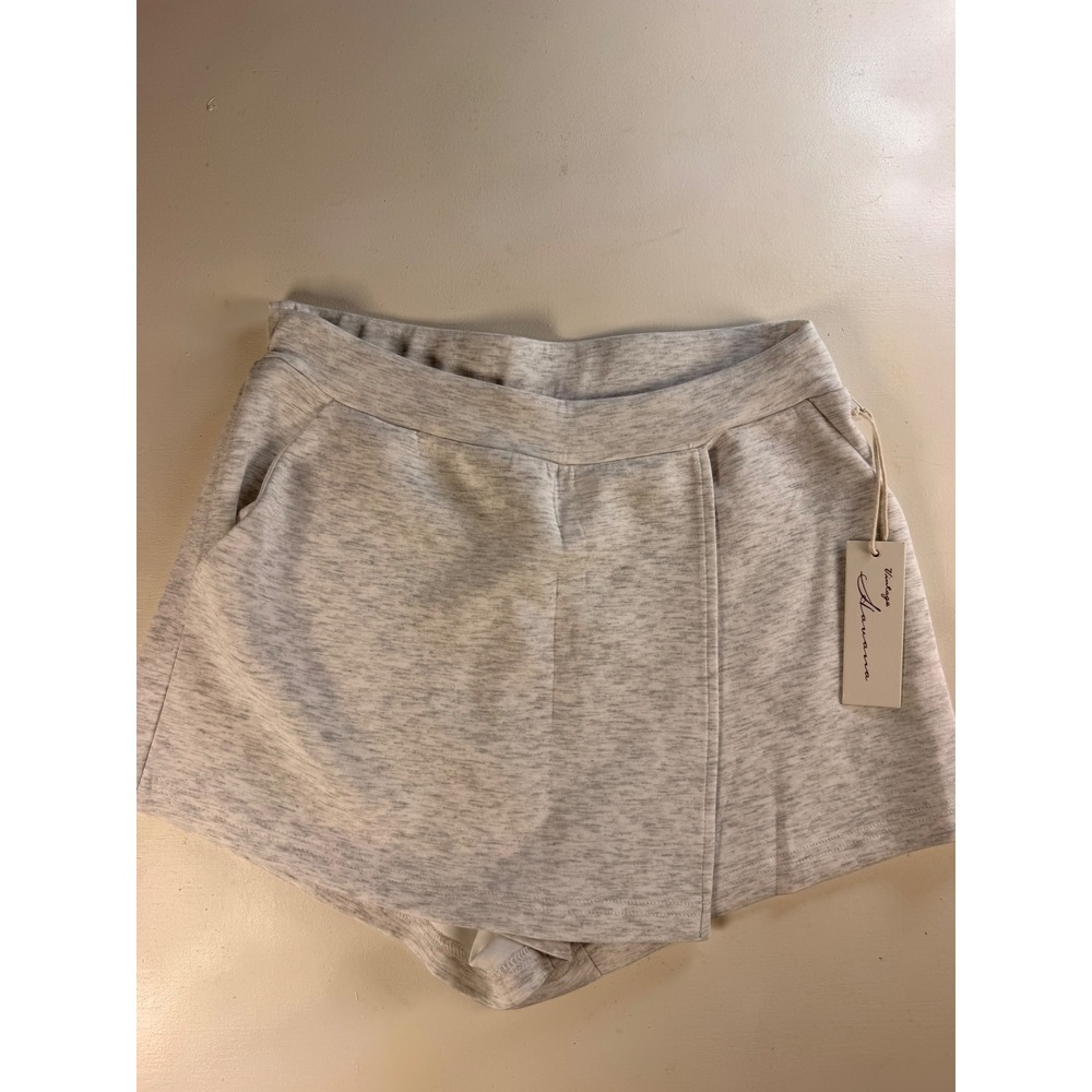 Vintage Havana Skort Women Small Gray Y2K Heathered Knit Athletic Mini Skirt